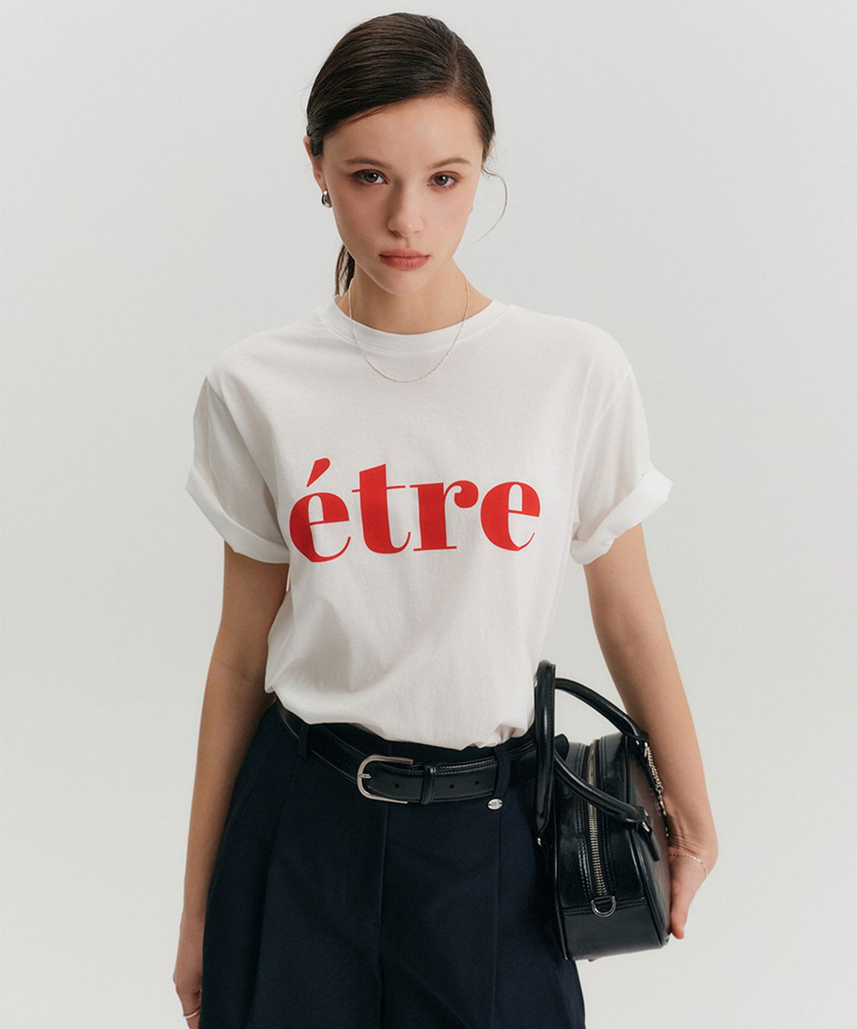 룩캐스트(LOOKAST) 에트레 로고 티셔츠 / ETRE LOGO TSHIRT_2colors