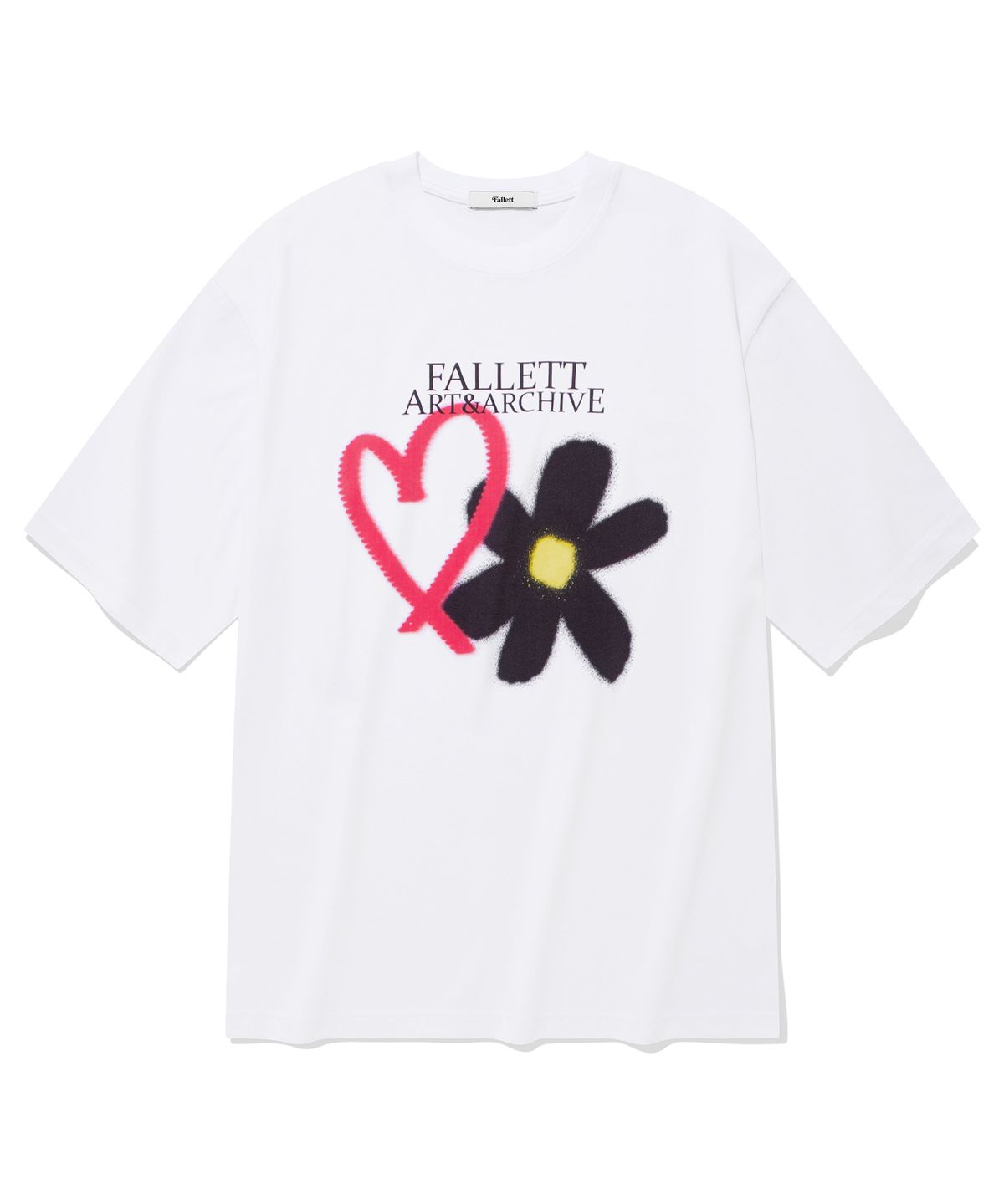 팔렛(FALLETT) 러브 스프레이 반팔티 화이트