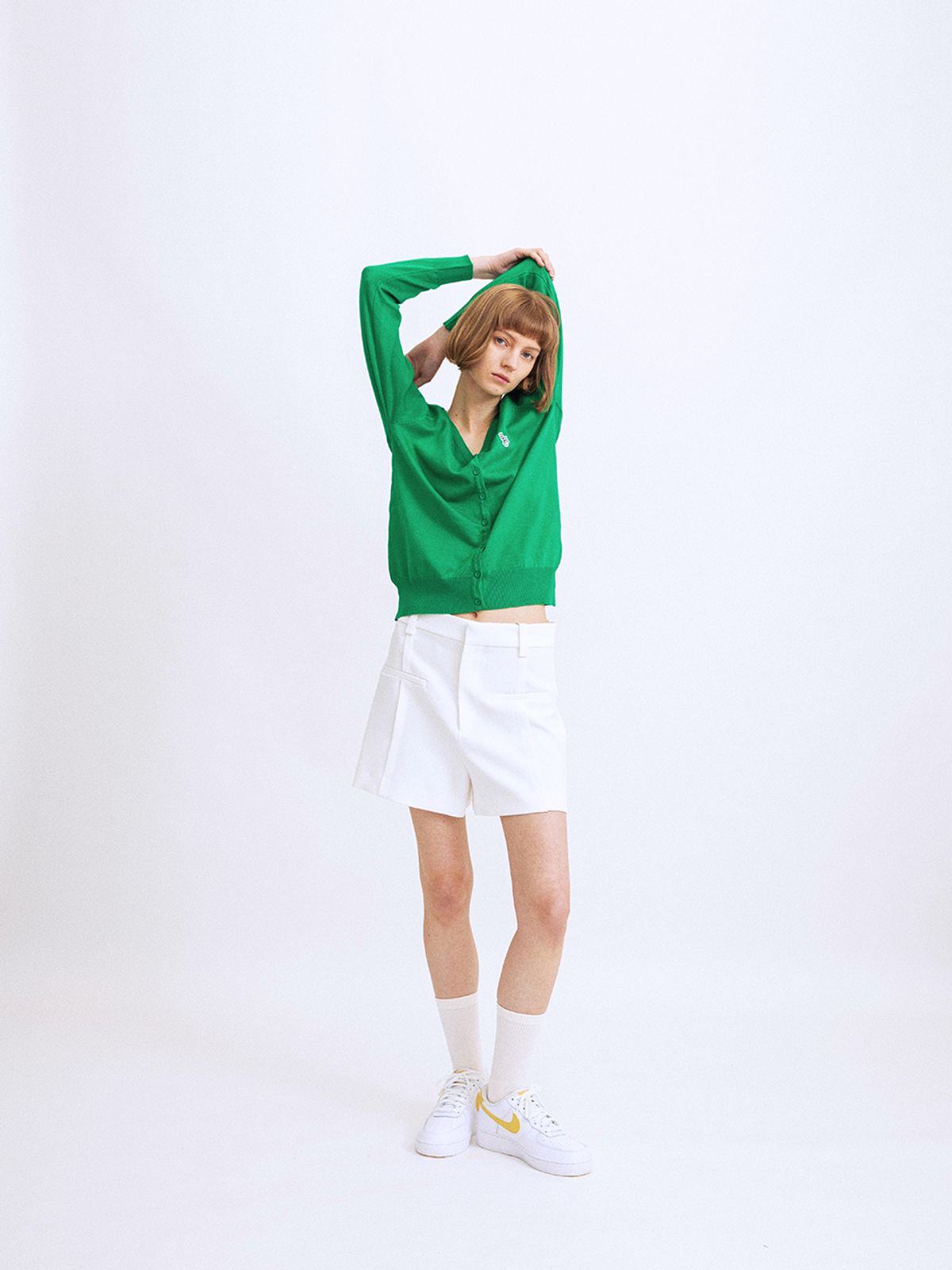 로열클럽홀리데이(ROYAL CLUB HOLIDAY) 마크 가디건 그린