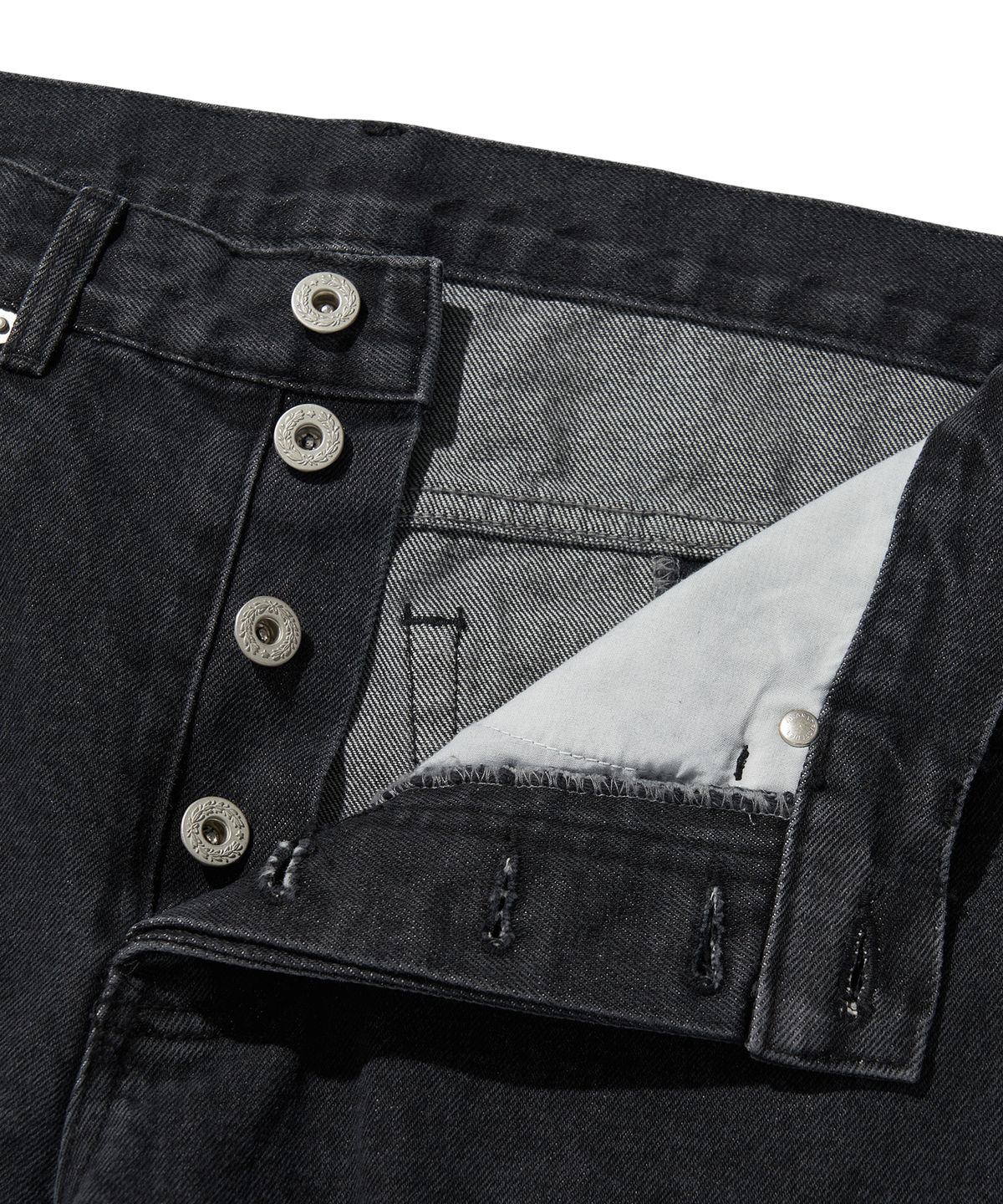 리베레(LIBERE) LIBERE DAMAGE VER2 DENIMPANTS / BLACK