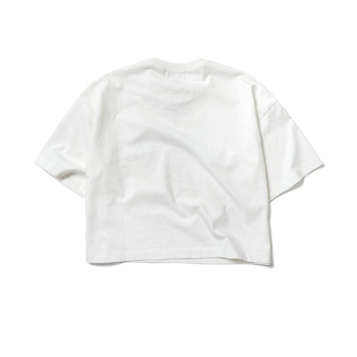 윌리엄스버그 뉴욕시티(WILLIAMSBURG NEWYORK CITY) Classic Logo Crop Round T_White