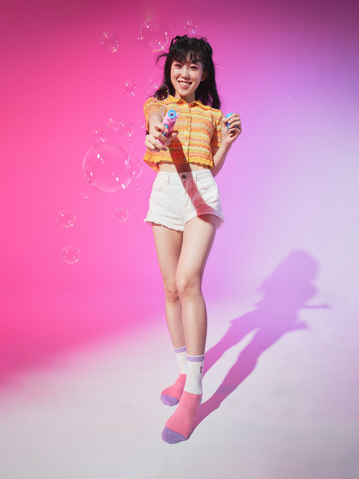 싹스오버왓에버(SOXOVERWHATEVER) Aesthetic Soft Coral Pink [S] Quarter