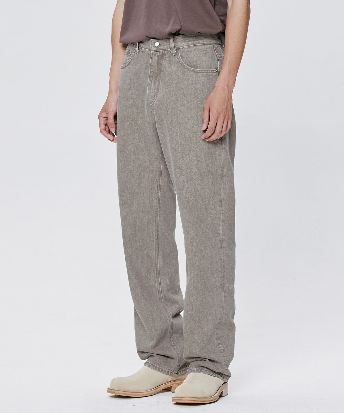 브랜디드(BRANDED) 609 HARD TWIST DENIM VINTAGE MOCHA JEANS [WIDE STRAIGHT]