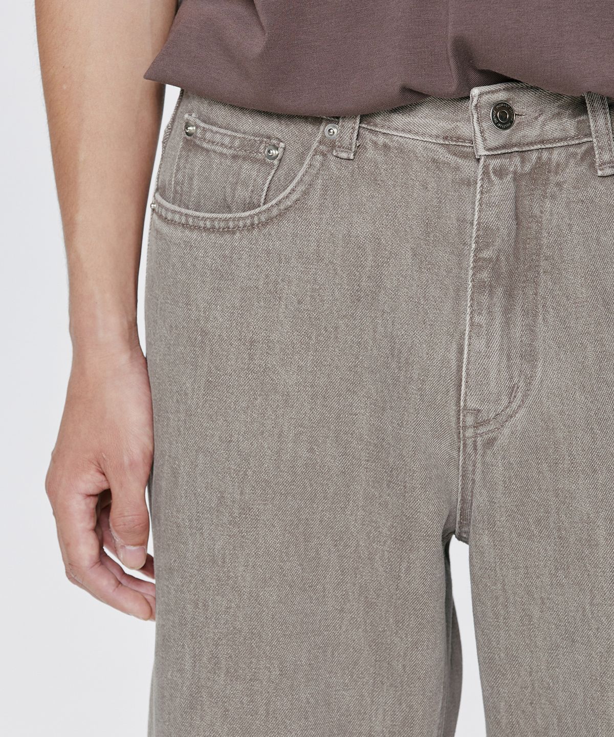 브랜디드(BRANDED) 609 HARD TWIST DENIM VINTAGE MOCHA JEANS [WIDE STRAIGHT]