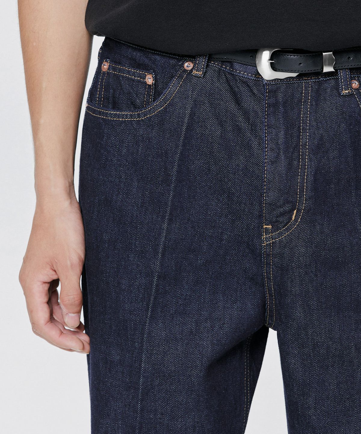 브랜디드(BRANDED) 610 HISHITOMO SUVIN GOLD INDIGO 1WASH JEANS [RELAX STRAIGHT]