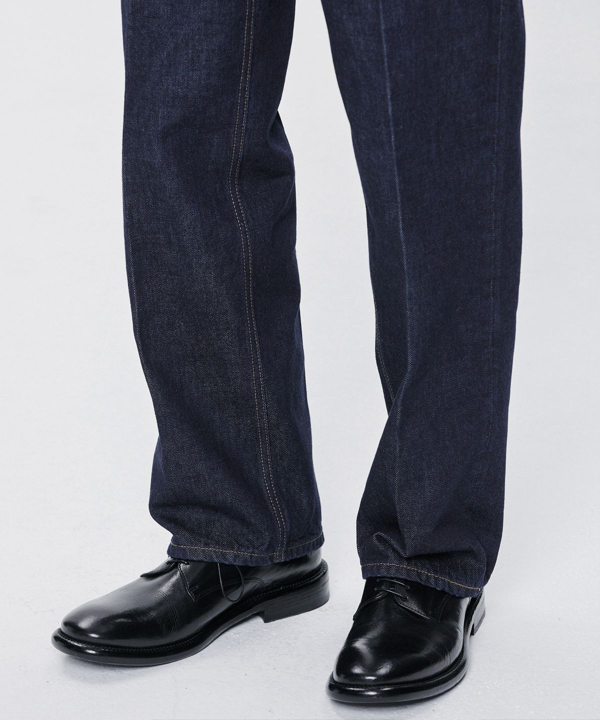 브랜디드(BRANDED) 610 HISHITOMO SUVIN GOLD INDIGO 1WASH JEANS [RELAX STRAIGHT]