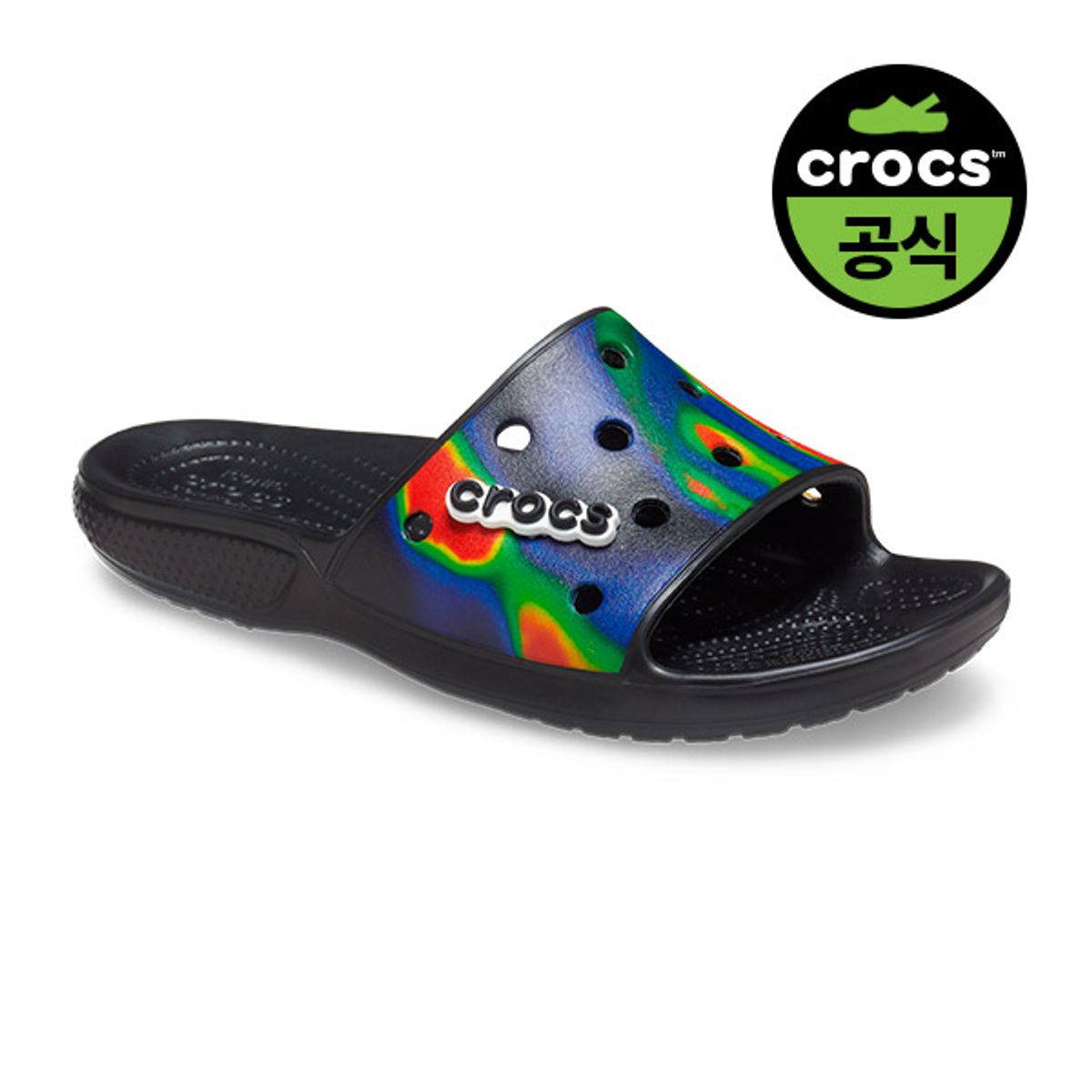 크록스(CROCS) 공용 클래식 솔라라이즈드 슬라이드 BKN (22SUSL207557)