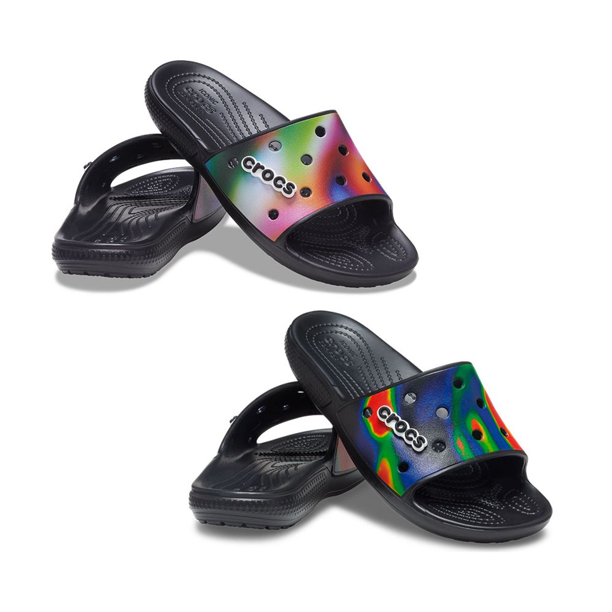 크록스(CROCS) 공용 클래식 솔라라이즈드 슬라이드 BKN (22SUSL207557)