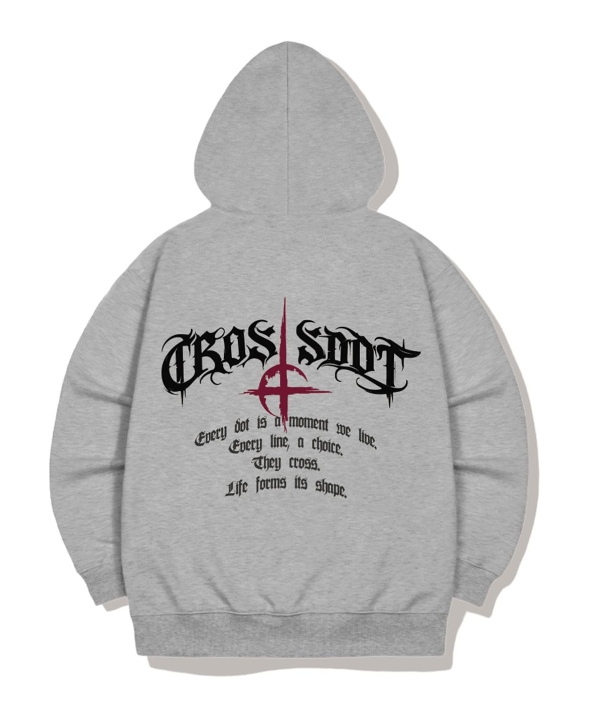 크로스닷(CROSSDOT) 다크니스 오버핏 후드티셔츠 5 Color [CRDI_4002]