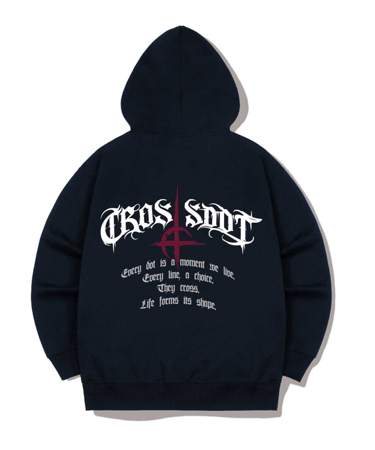 크로스닷(CROSSDOT) 다크니스 오버핏 후드티셔츠 5 Color [CRDI_4002]