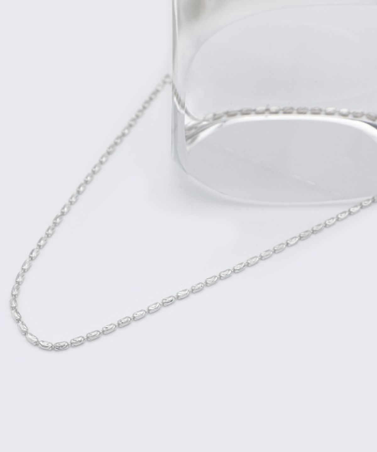 봉보(BONBEAU) Becky bean silver chain Necklace 베키 쌀알 체인 실버 925 초커 목걸이