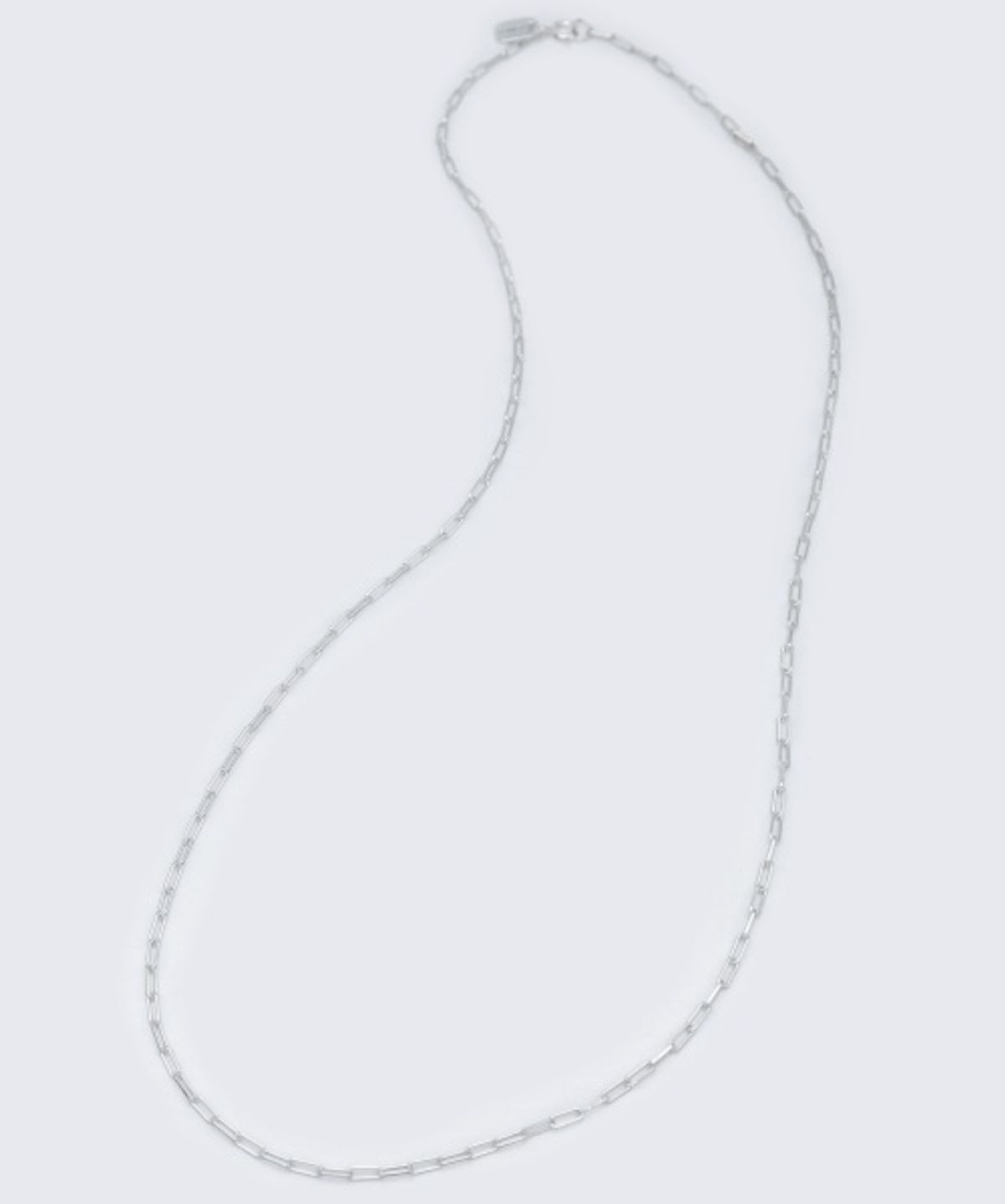 봉보(BONBEAU) Silver clip long chain Necklace 실버 925 롱 클립 체인 목걸이
