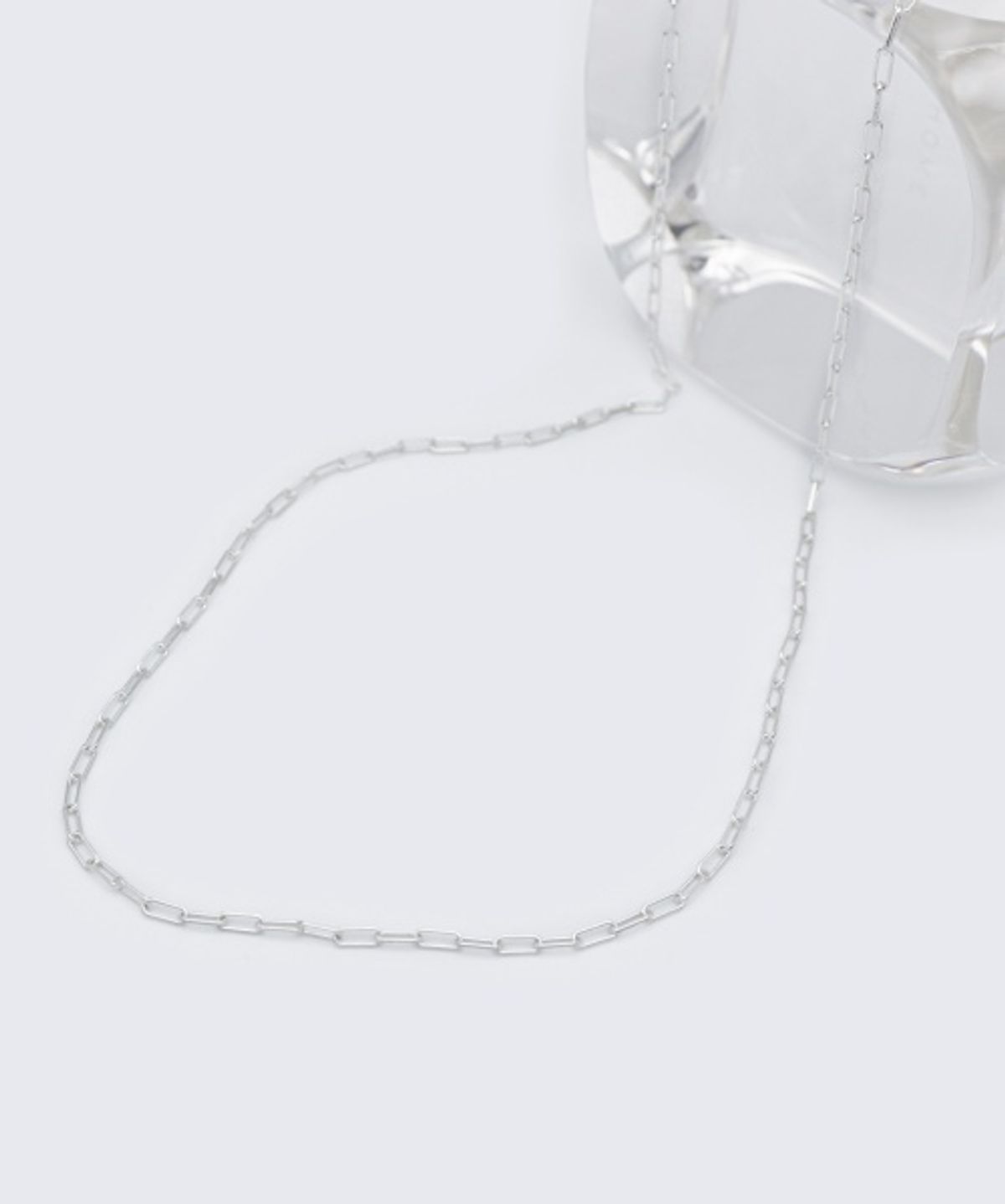 봉보(BONBEAU) Silver clip long chain Necklace 실버 925 롱 클립 체인 목걸이