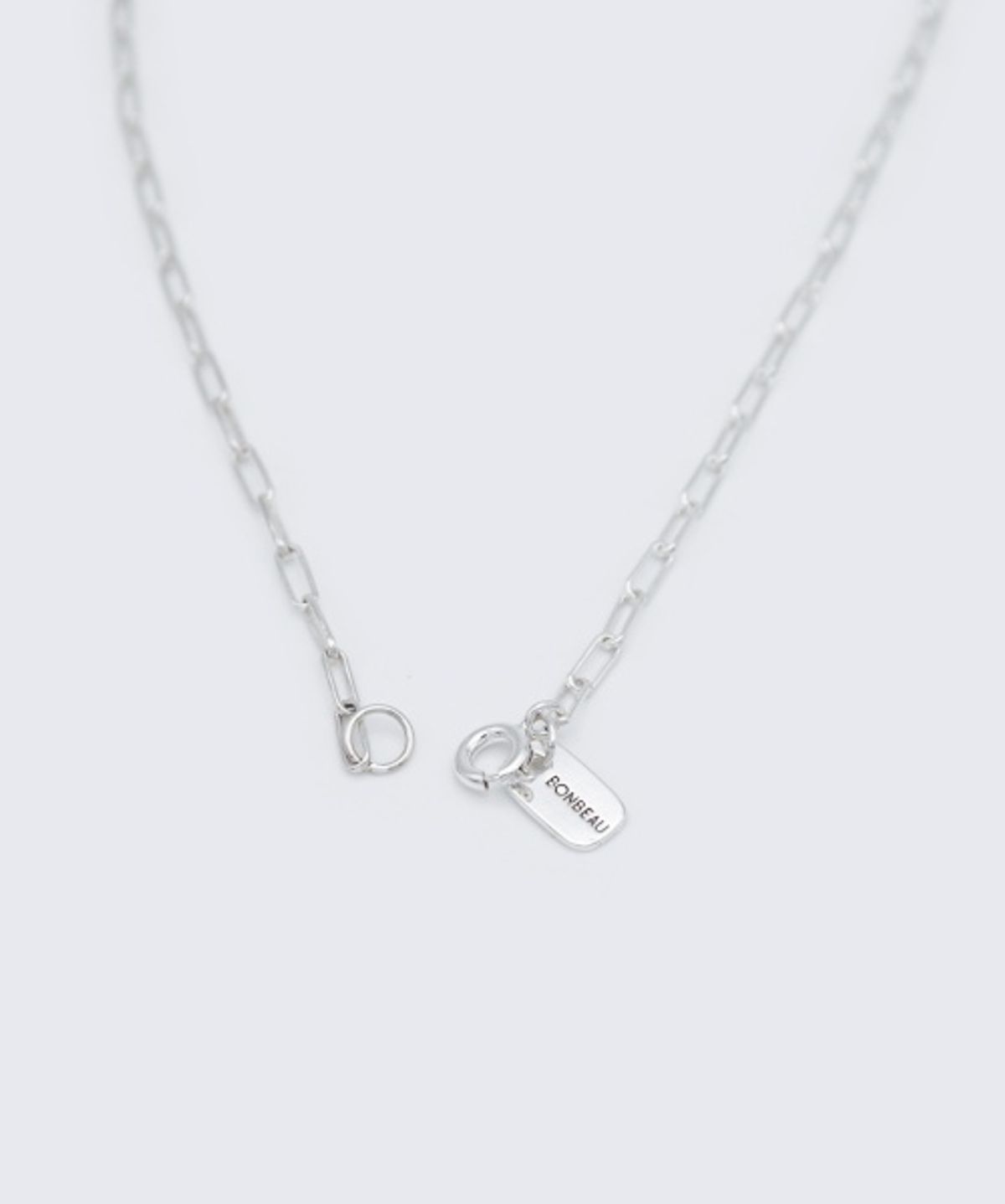 봉보(BONBEAU) Silver clip long chain Necklace 실버 925 롱 클립 체인 목걸이