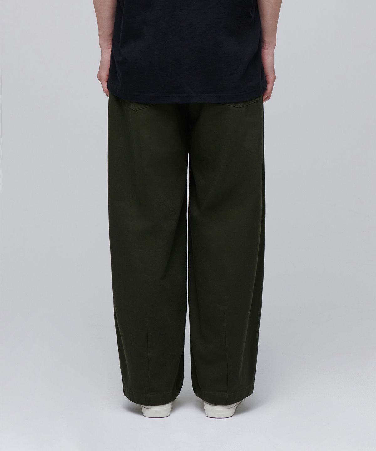 무신사 스탠다드(MUSINSA STANDARD) 코튼 와이드 퍼티그 벌룬 팬츠 [카키]
