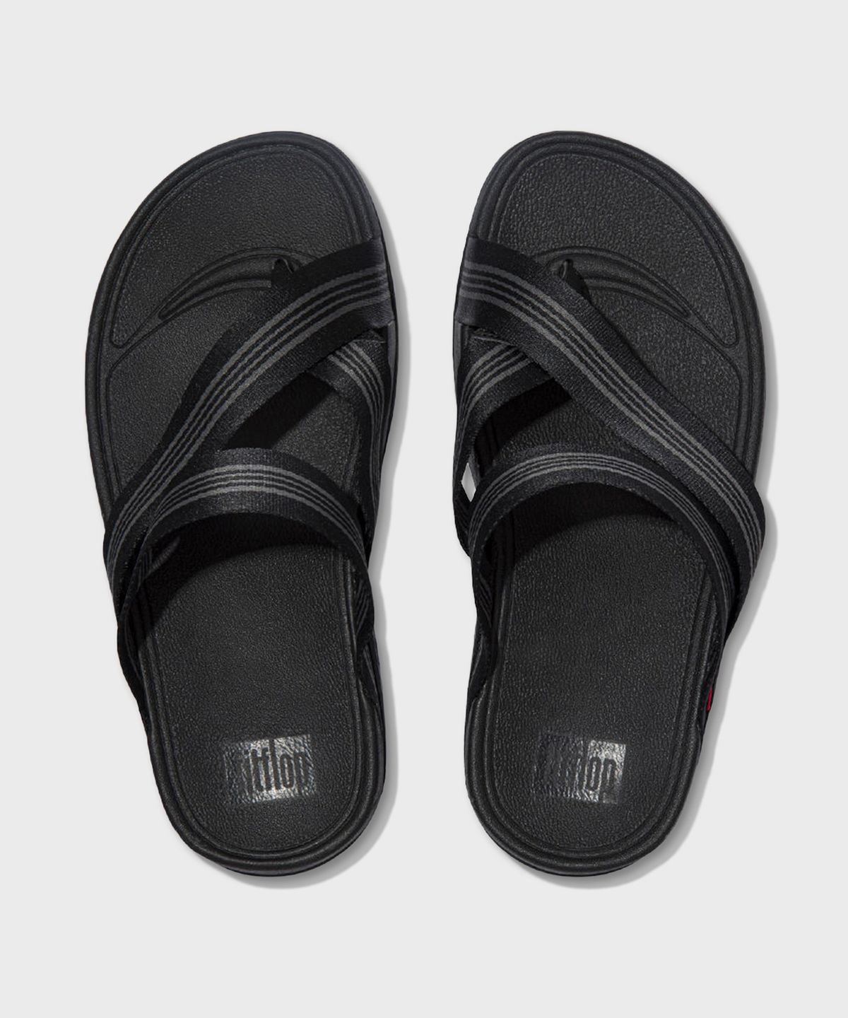 핏플랍(FITFLOP) 남성 슬링 웨빙 토포스트 쪼리 Black
