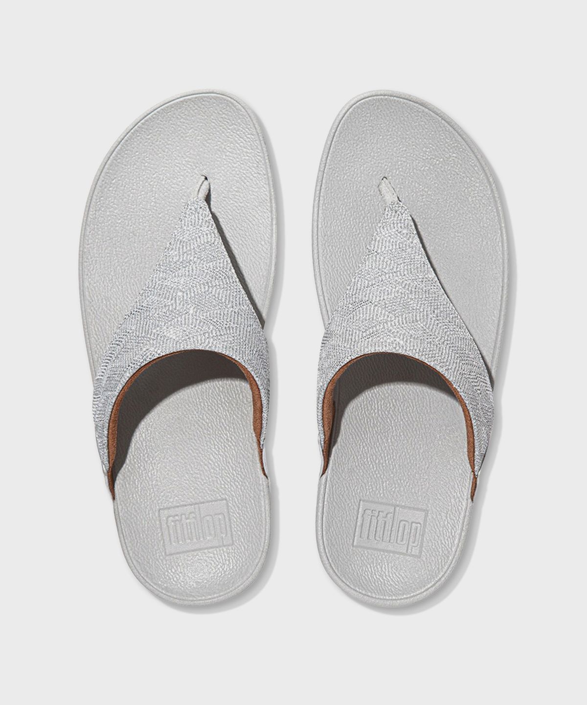 핏플랍(FITFLOP) 루루 글리츠 토포스트 쪼리 Silver
