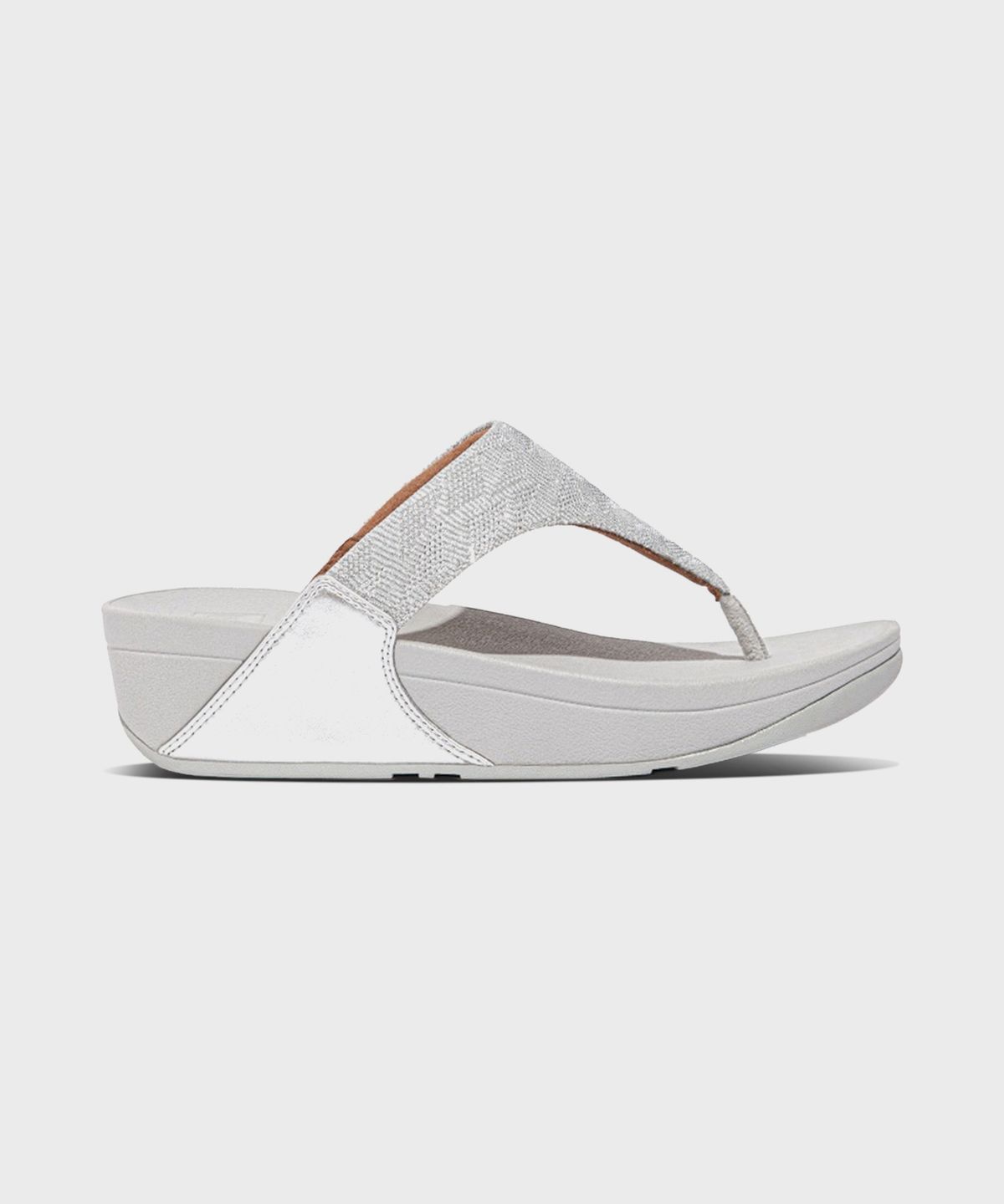 핏플랍(FITFLOP) 루루 글리츠 토포스트 쪼리 Silver
