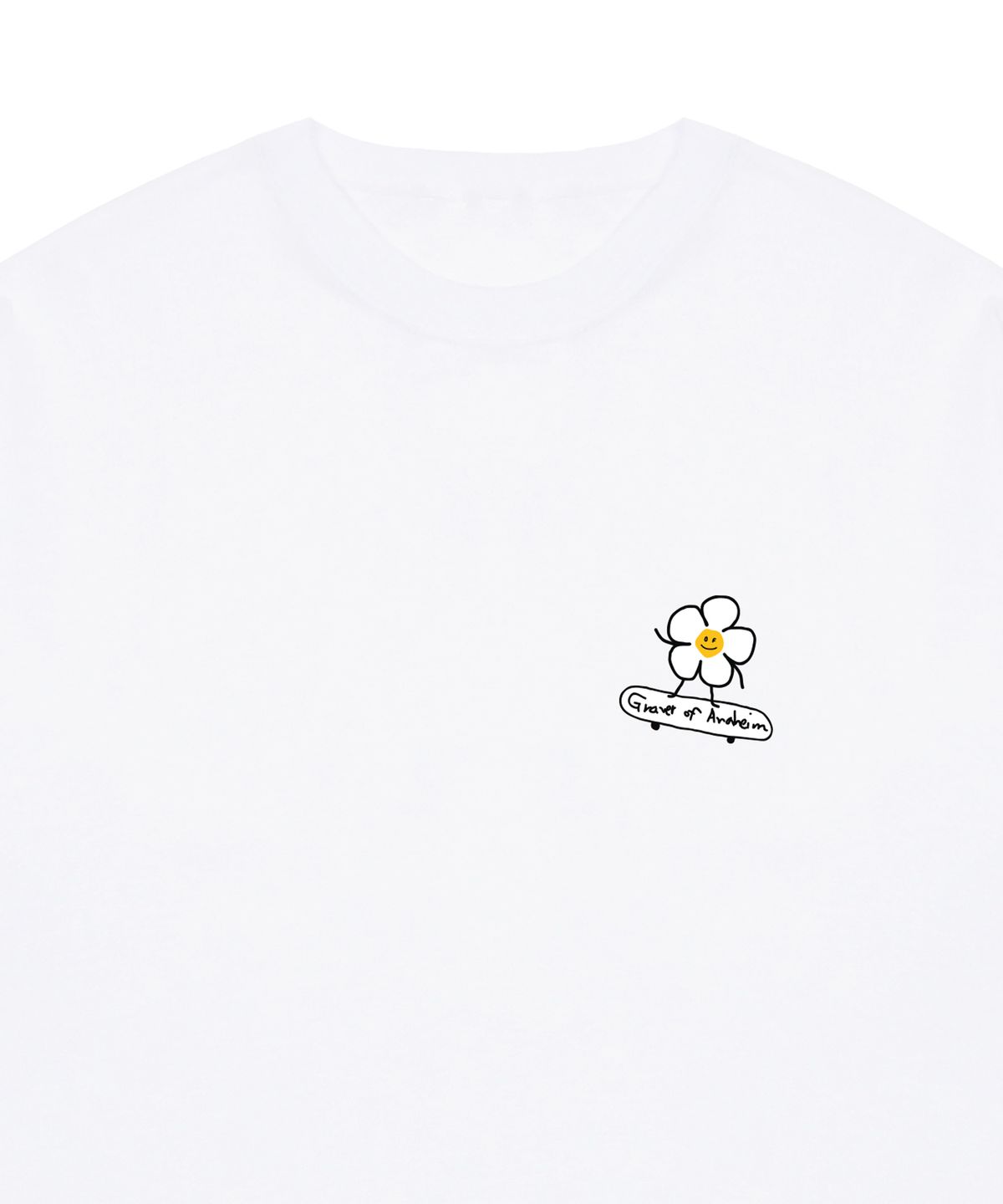 그레이버(GRAVER) [UNISEX]플라워보드 반팔티_화이트