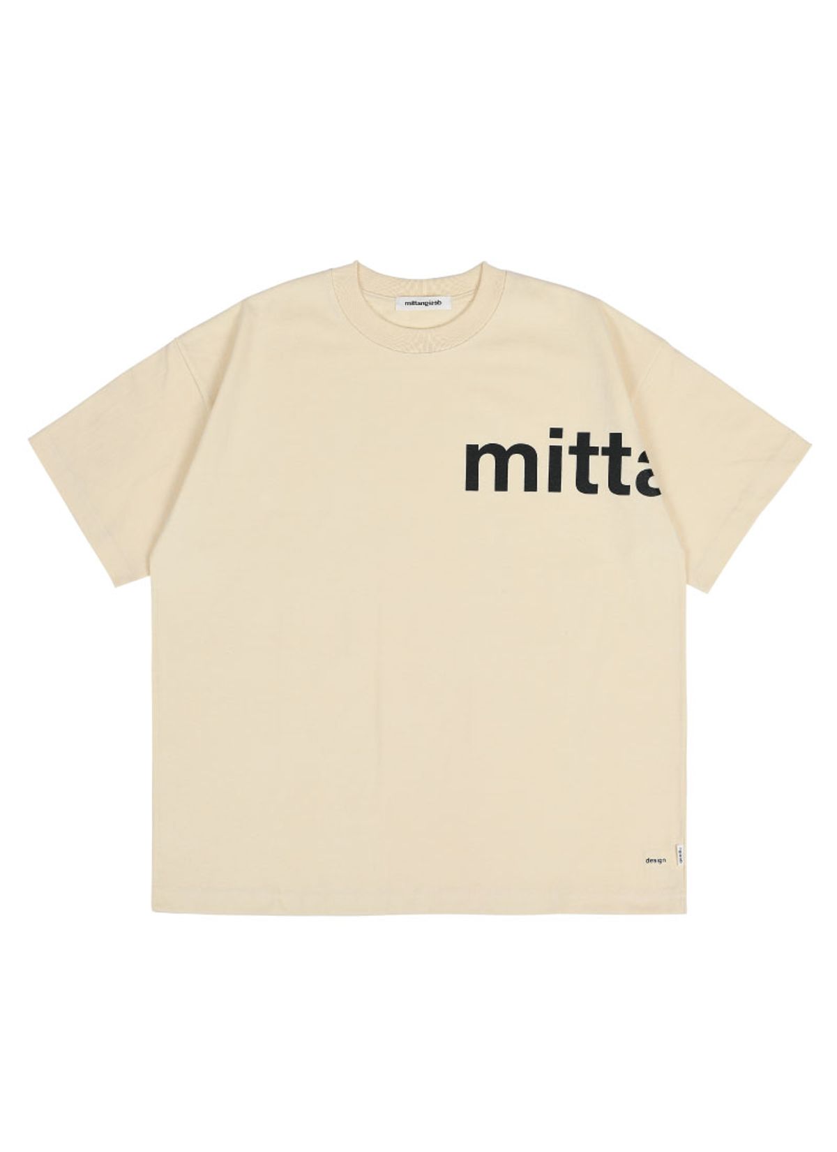 미타(MITTA) 디자인  숏슬리브 티 - 내추럴