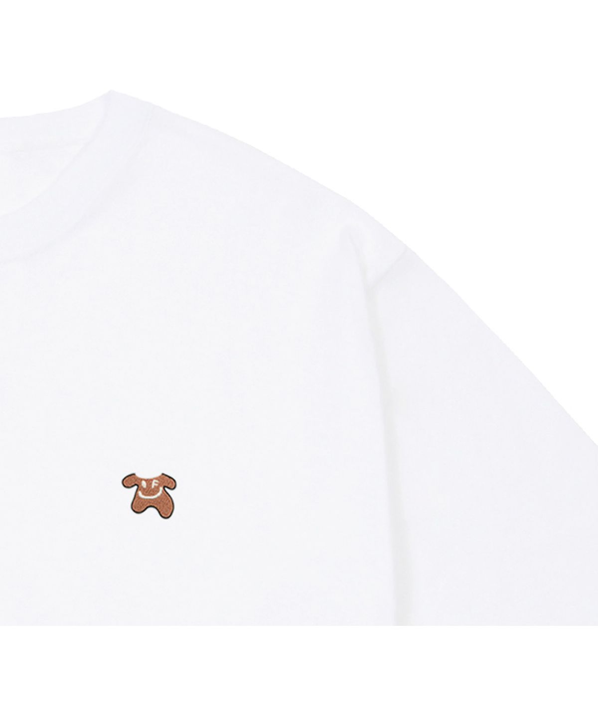 그레이버(GRAVER) [UNISEX]스몰 베어 바디 스마일 반팔티_화이트