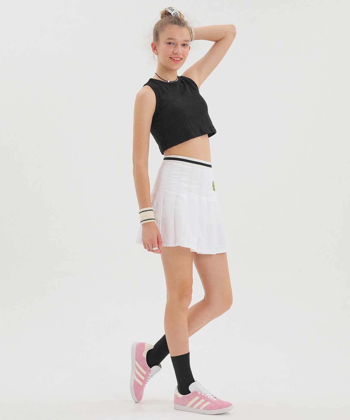준준스페이스(JUNEJUNE SPACE) Tennis Skirt_White(테니스 스커트_화이트)