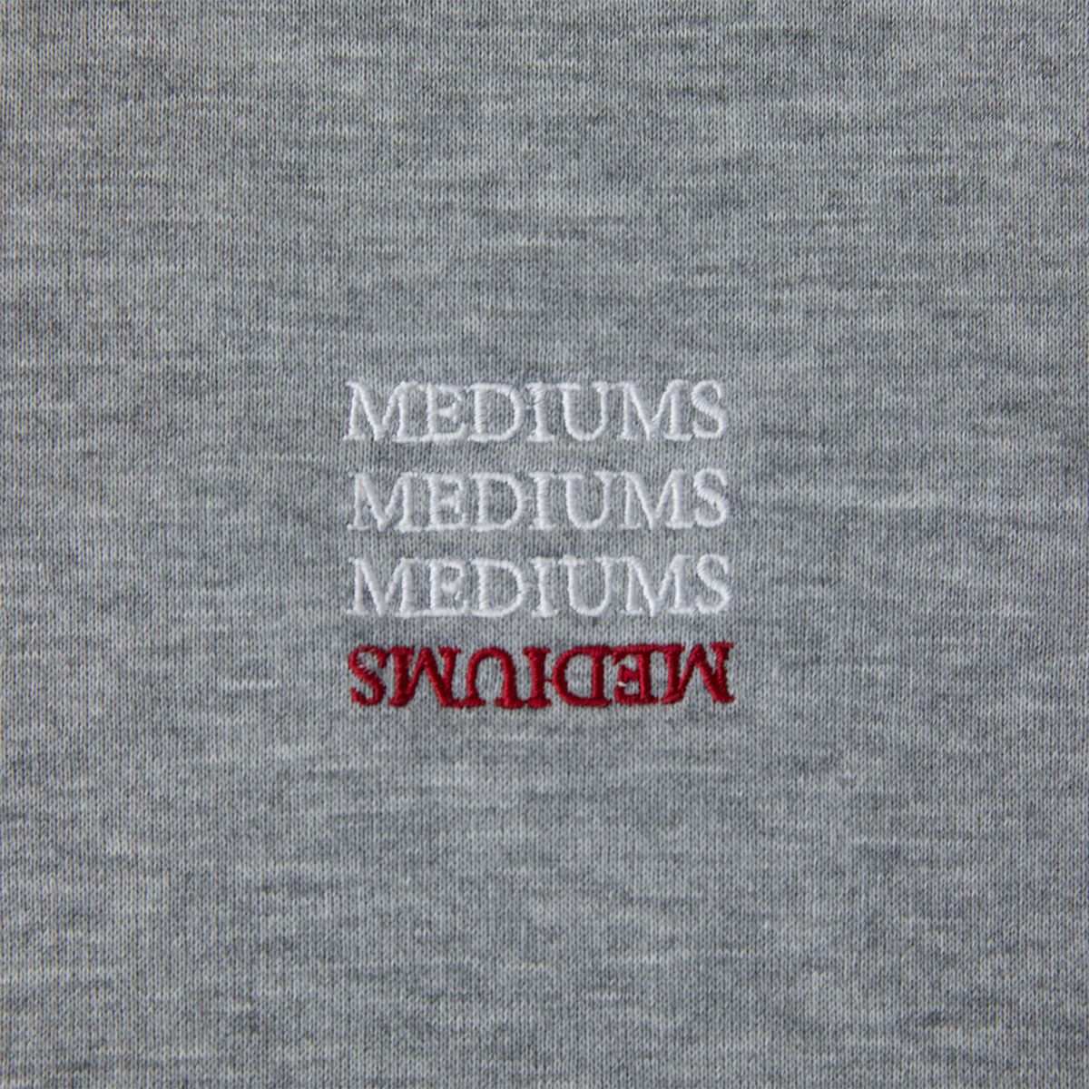 미디엄스(MEDIUMS) Upside Down Logo Sweatshirt - Gray (업사이드 다운 로고 맨투맨)