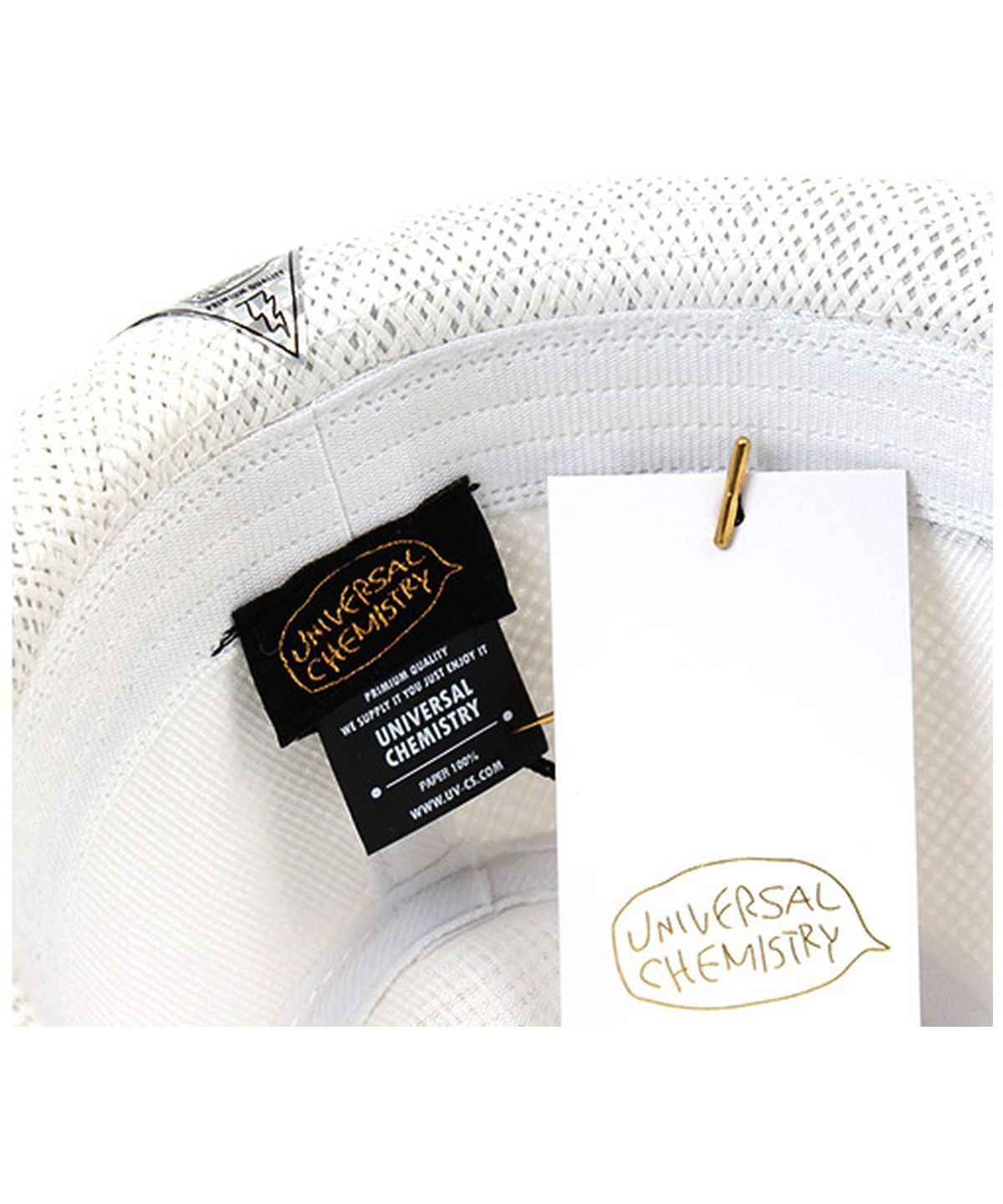 유니버셜 케미스트리(UNIVERSAL CHEMISTRY) BU Summer Simple White Fedora 여름페도라