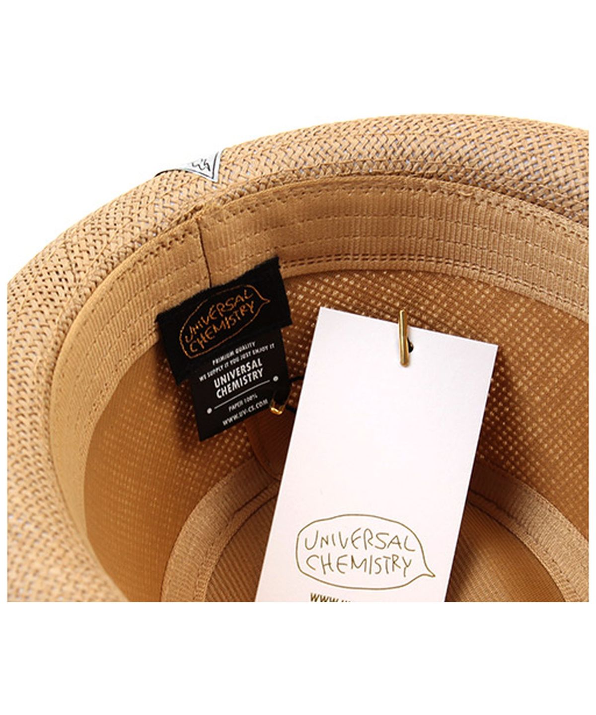 유니버셜 케미스트리(UNIVERSAL CHEMISTRY) BU Summer Simple Brown Fedora 여름페도라