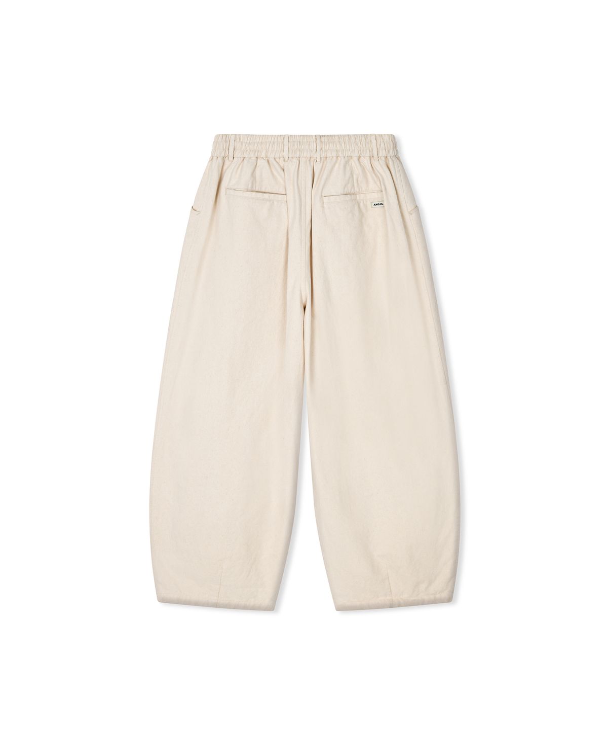 앵글런(ANGLAN) Unbalance Long Tuck Balloon Pants - Ivory