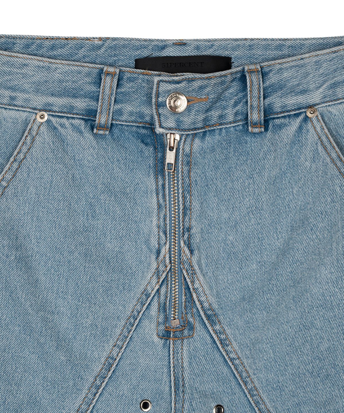 51퍼센트(51PERCENT) Tunnel lining short pants Denim - Blue