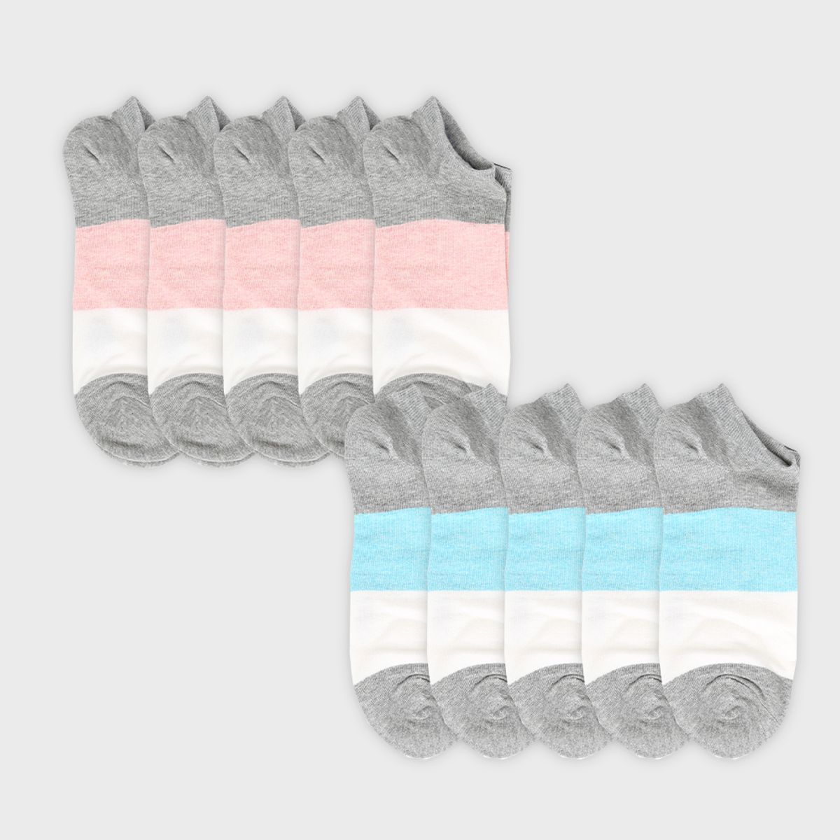 삭스에이(SOCKSA) [10PACK] 베이직 200N 쓰리톤 쇼트 발목 양말