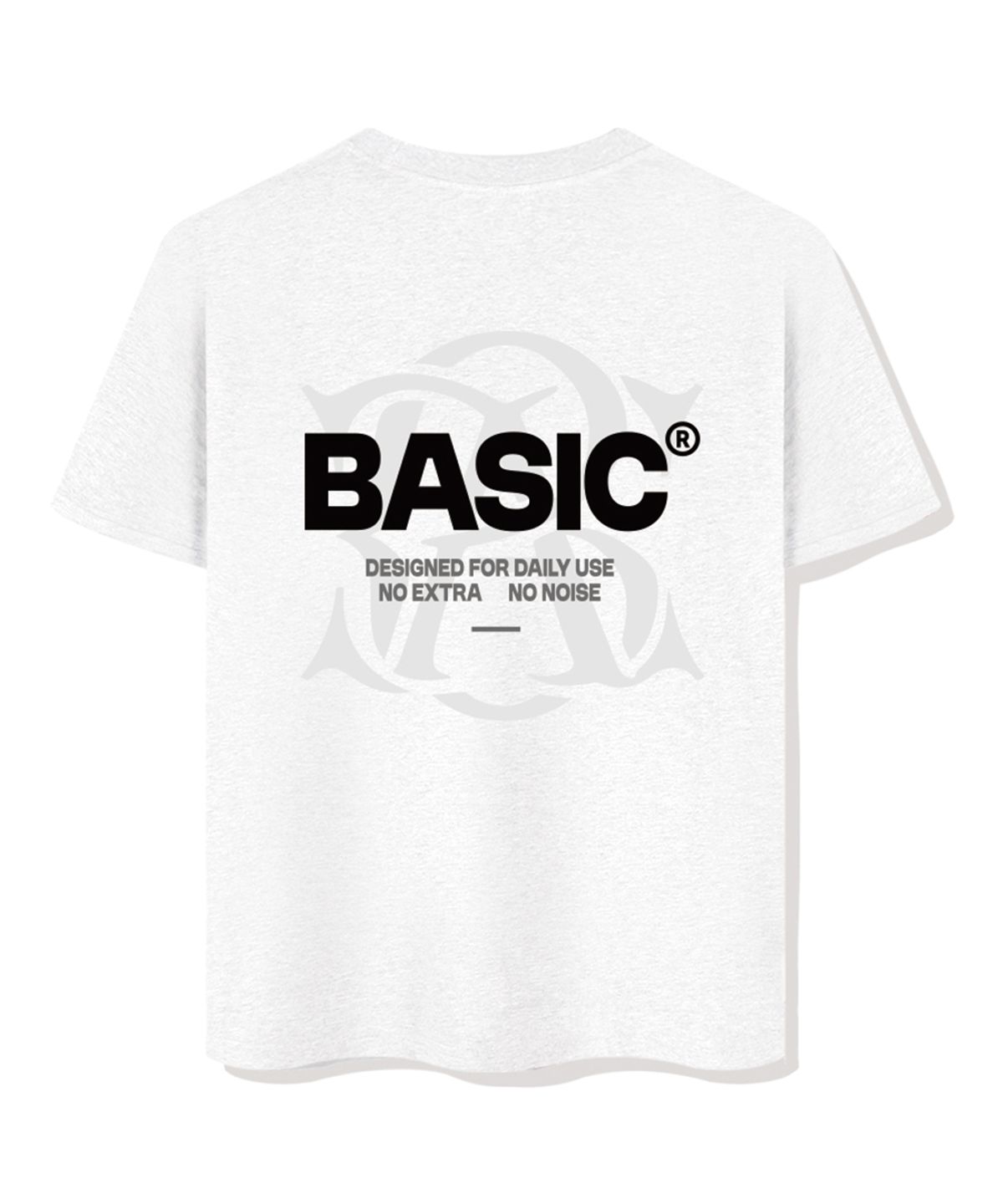베이직라벨(BASIC LABEL) Basemark overfit short-sleeved T-shirt 4 Color [BLSE_1004]