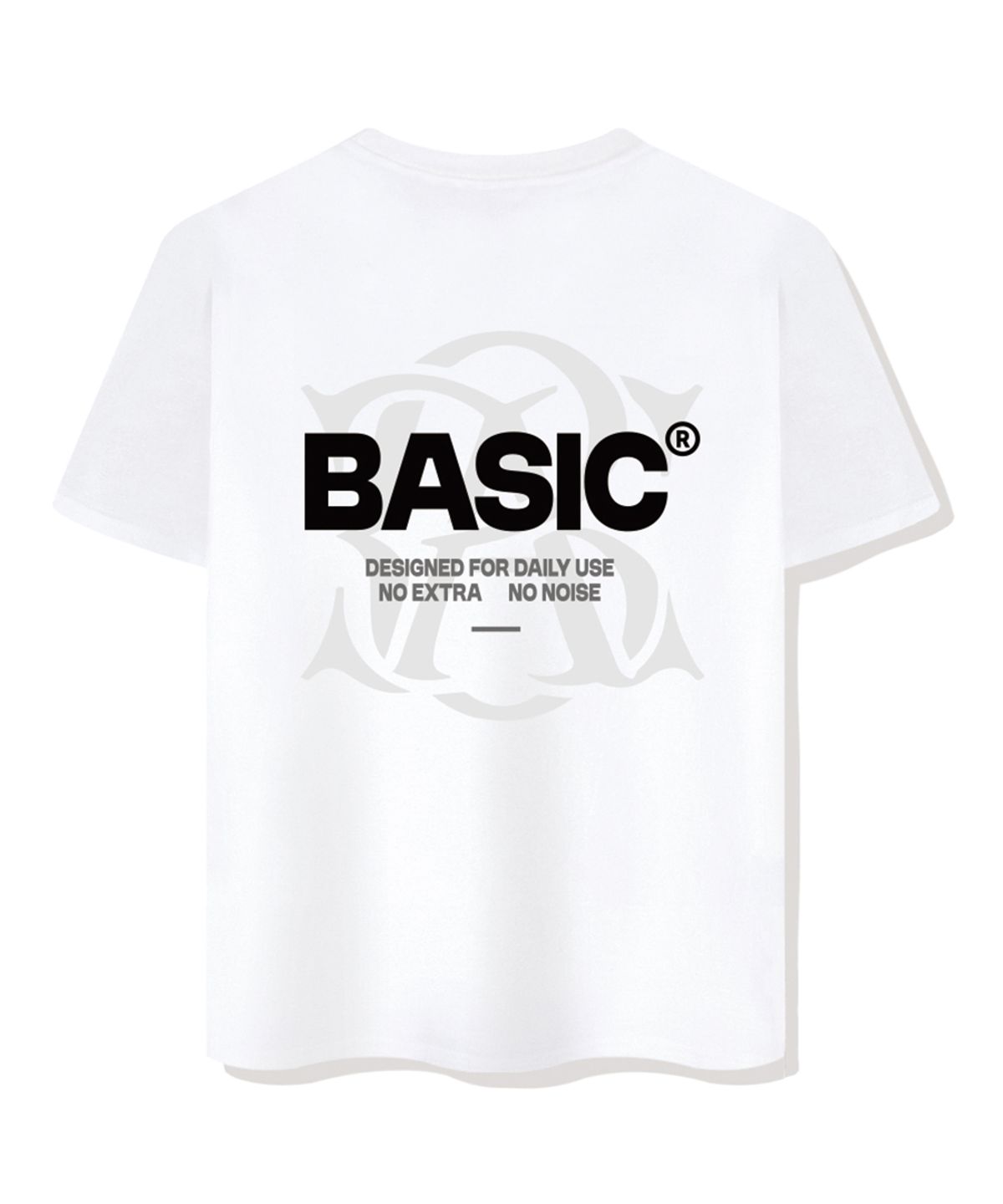 베이직라벨(BASIC LABEL) Basemark overfit short-sleeved T-shirt 4 Color [BLSE_1004]