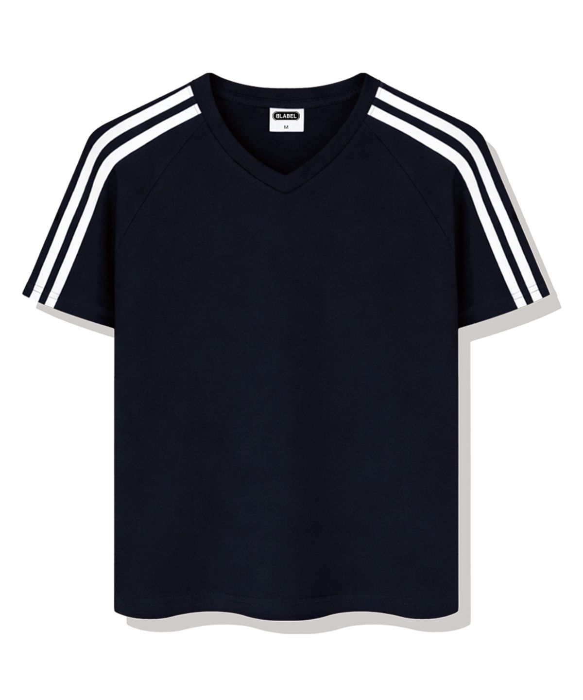 베이직라벨(BASIC LABEL) Zachary Track V-neck Short-sleeved T-shirt 4 Color [BLSV_1501]