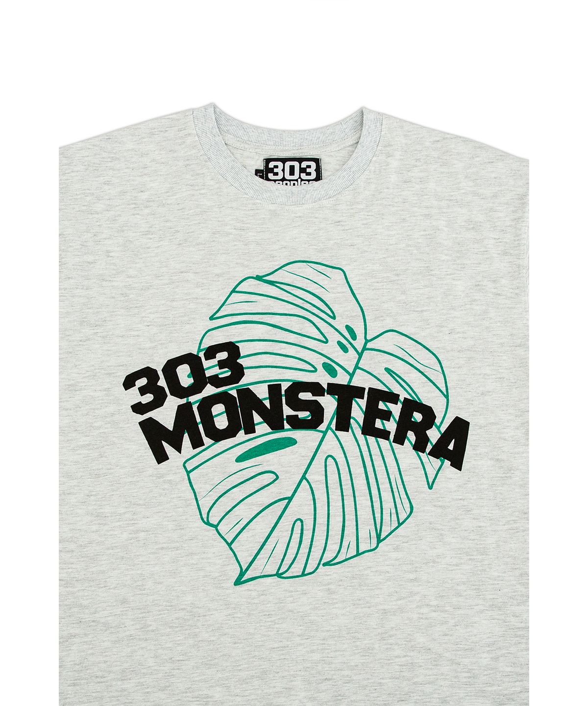 303피플즈(303PEOPLES) STS22019 303 빅 몬스텔라 티셔츠 블랙/그린