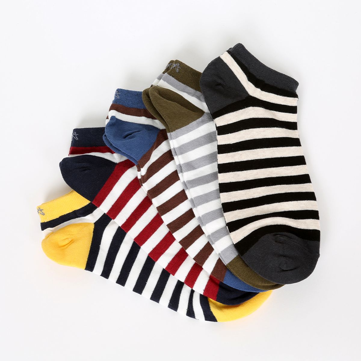 삭스에이(SOCKSA) [10PACK] 베이직 200N 링글배색 쇼트 발목 양말