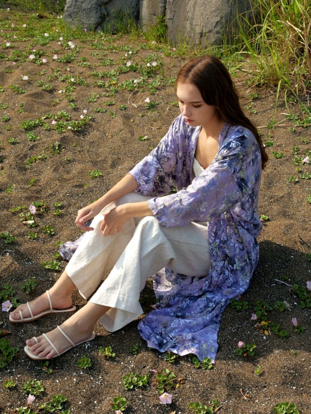 멧앤멜(MATT AND MEL) [Maxi Robe] Plants - Lilac