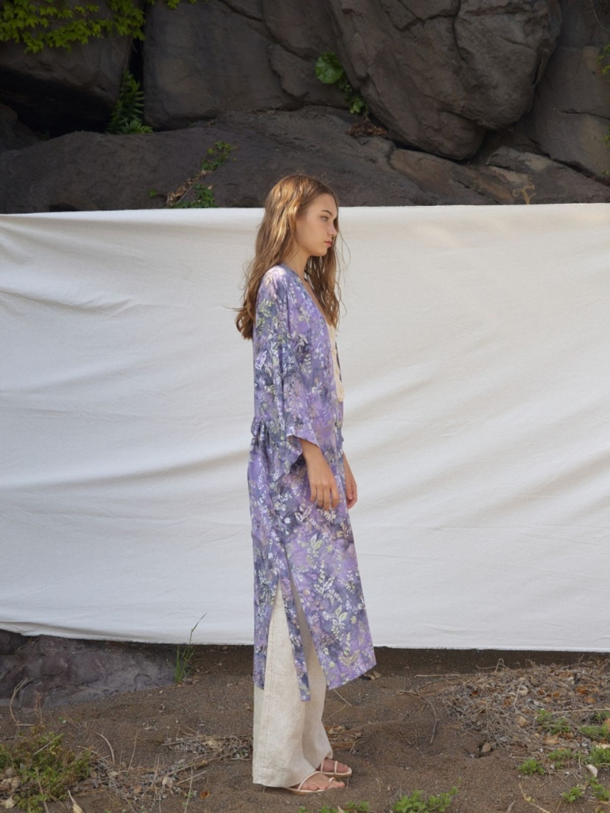 멧앤멜(MATT AND MEL) [Maxi Robe] Plants - Lilac