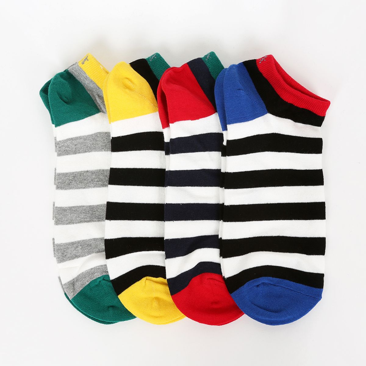 삭스에이(SOCKSA) [10PACK] 베이직 200N 비비드 링글 발목 양말