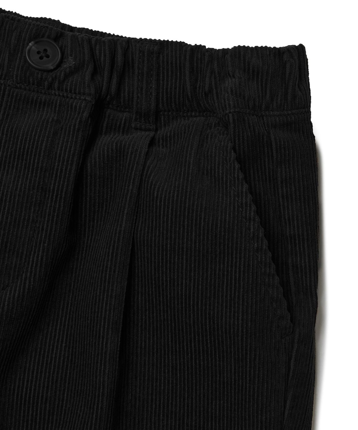 무신사 스탠다드 키즈(MUSINSA STANDARD KIDS) 레귤러 핏 밴딩 코듀로이 팬츠 [블랙]