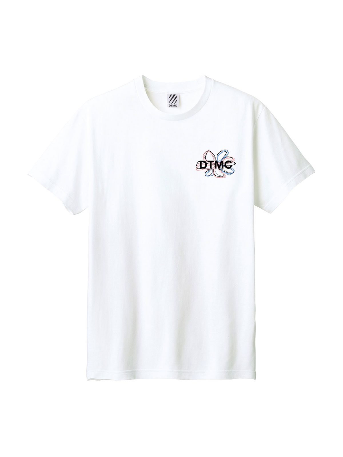 디티엠씨(DTMC) 페이드 플라워 그래픽 티셔츠 화이트