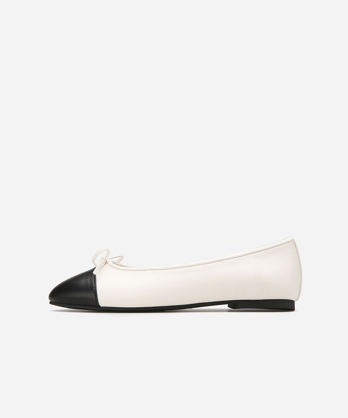 솔트앤초콜릿(SALT AND CHOCOLATE) 라운드 토 투톤 배색 리본 플랫 412215007 (1cm/3colors)