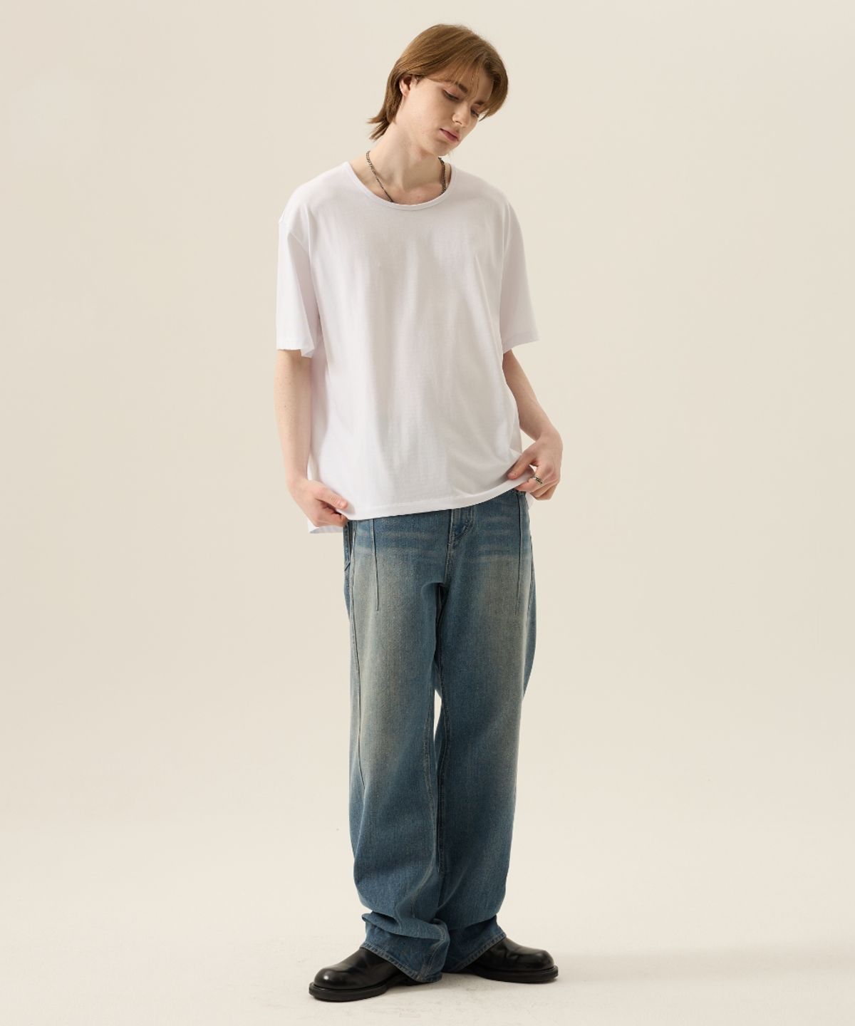 메종미네드(MAISON MINED) [3COLOR] BASIC U NECK