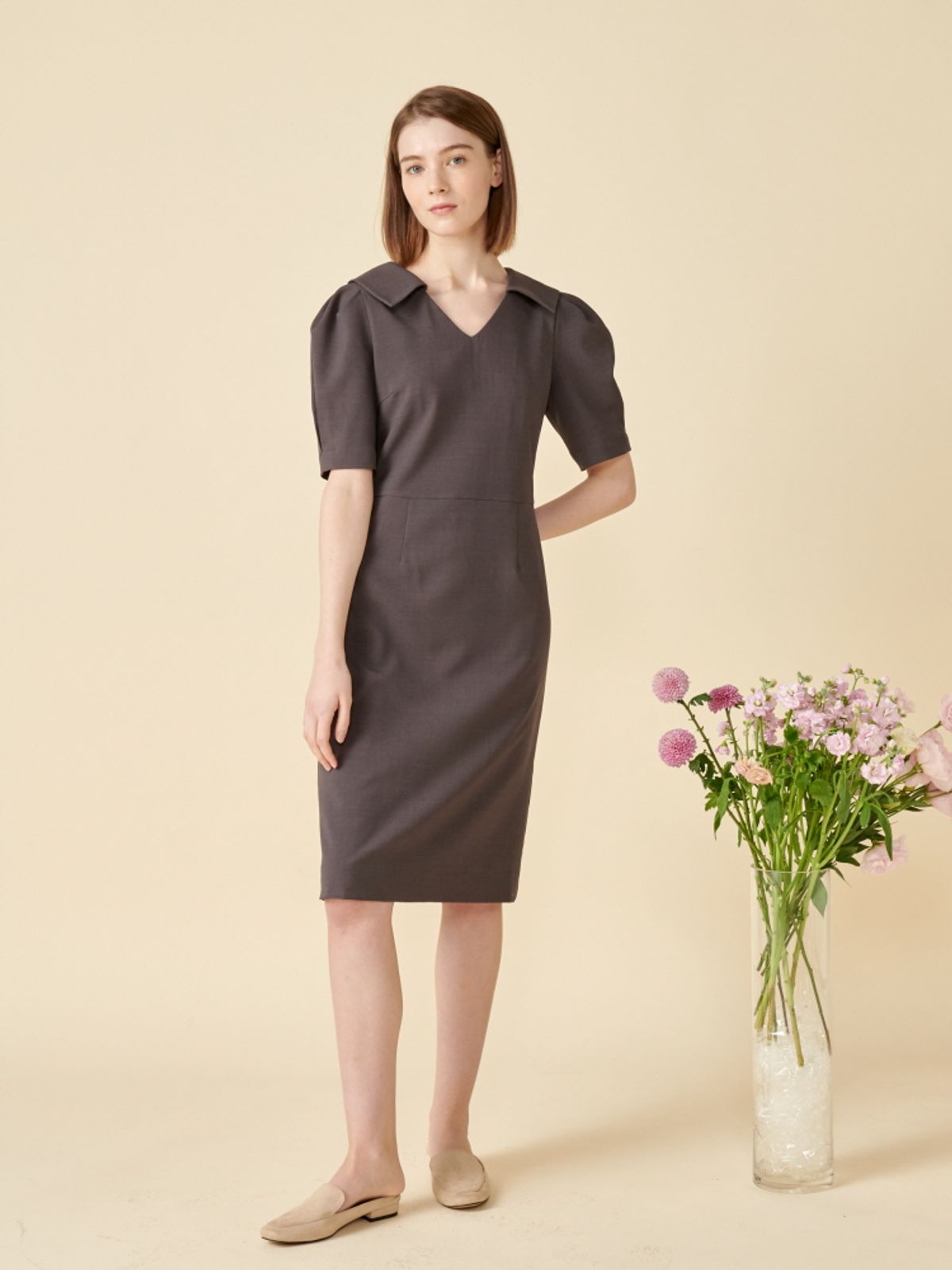 코엣(COETT) 제인 원피스 Coett Jane Dress 차콜