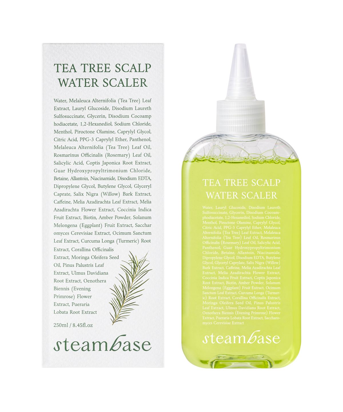 스팀베이스(STEAMBASE) 정수리 냄새 고민해결 두피각질 티트리 스케일러 250ml(터메릭 50ml 증정)