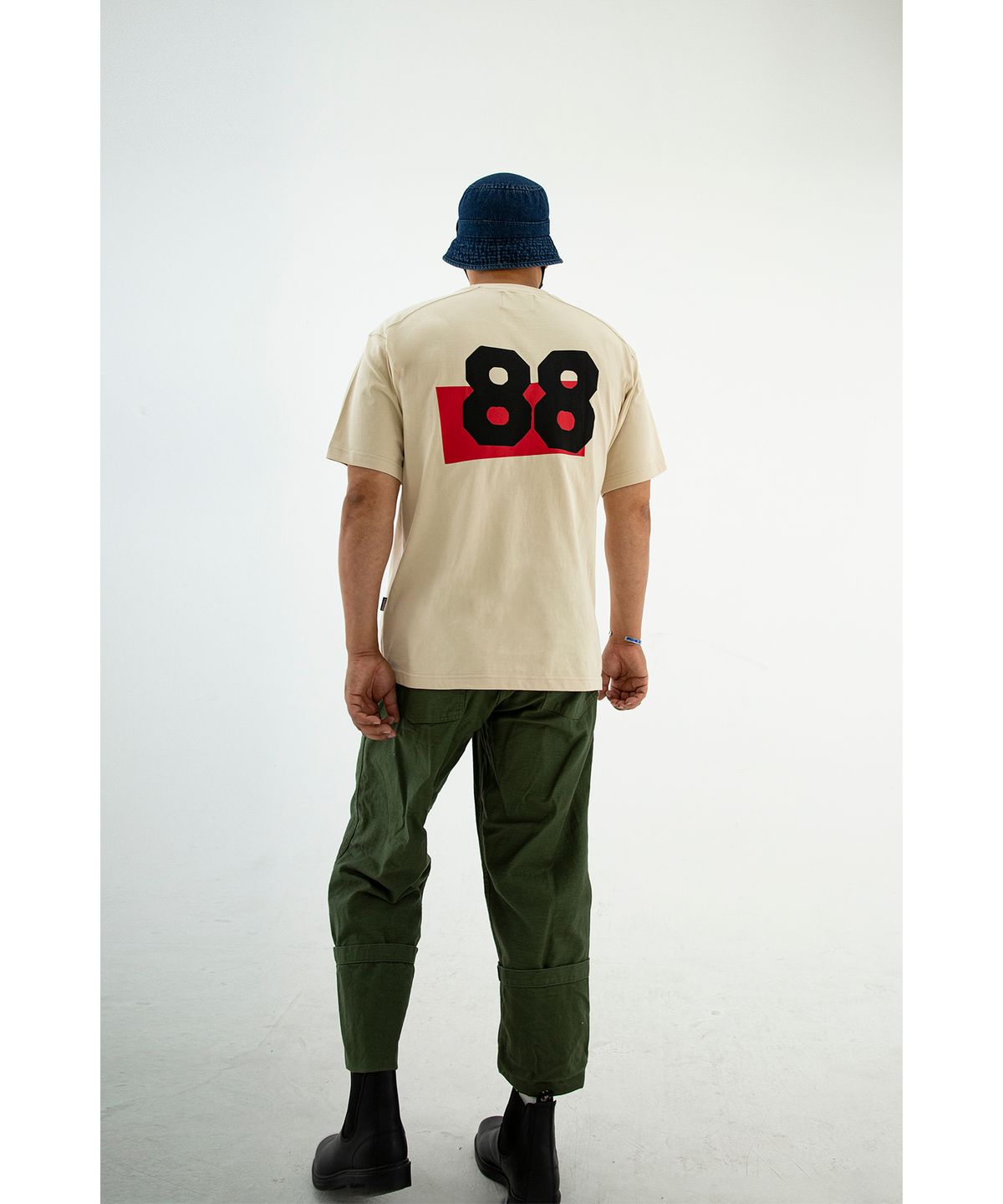 303피플즈(303PEOPLES) STS22013 타이거 88 오피 티셔츠 베이지