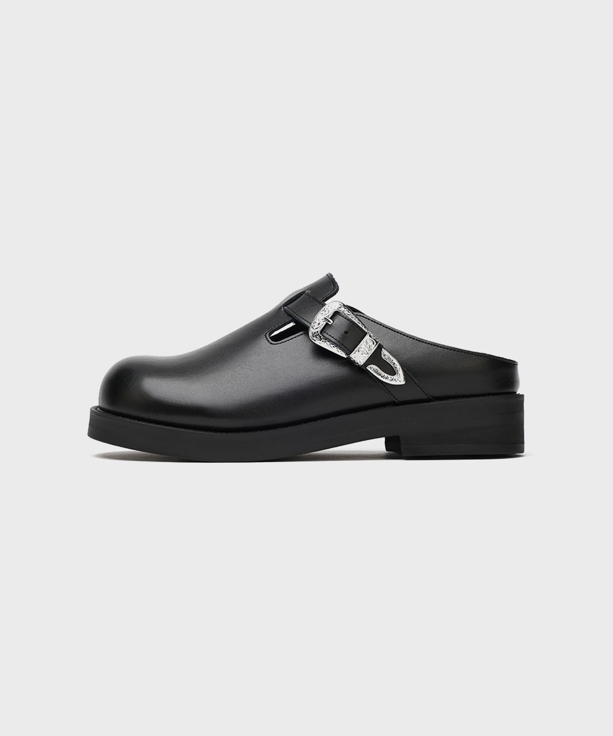 피렌체 아뜨리에(FIRENZE ATELIER) [SECOND.A] 엔틱버클 6CM 벌룬 블로퍼 2NDS090B [BLACK]