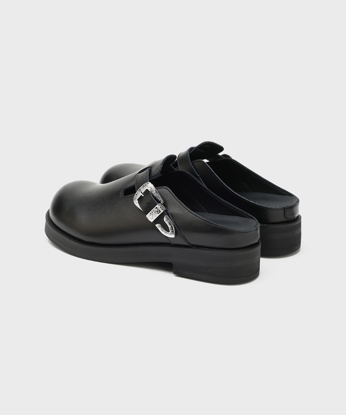 피렌체 아뜨리에(FIRENZE ATELIER) [SECOND.A] 엔틱버클 6CM 벌룬 블로퍼 2NDS090B [BLACK]