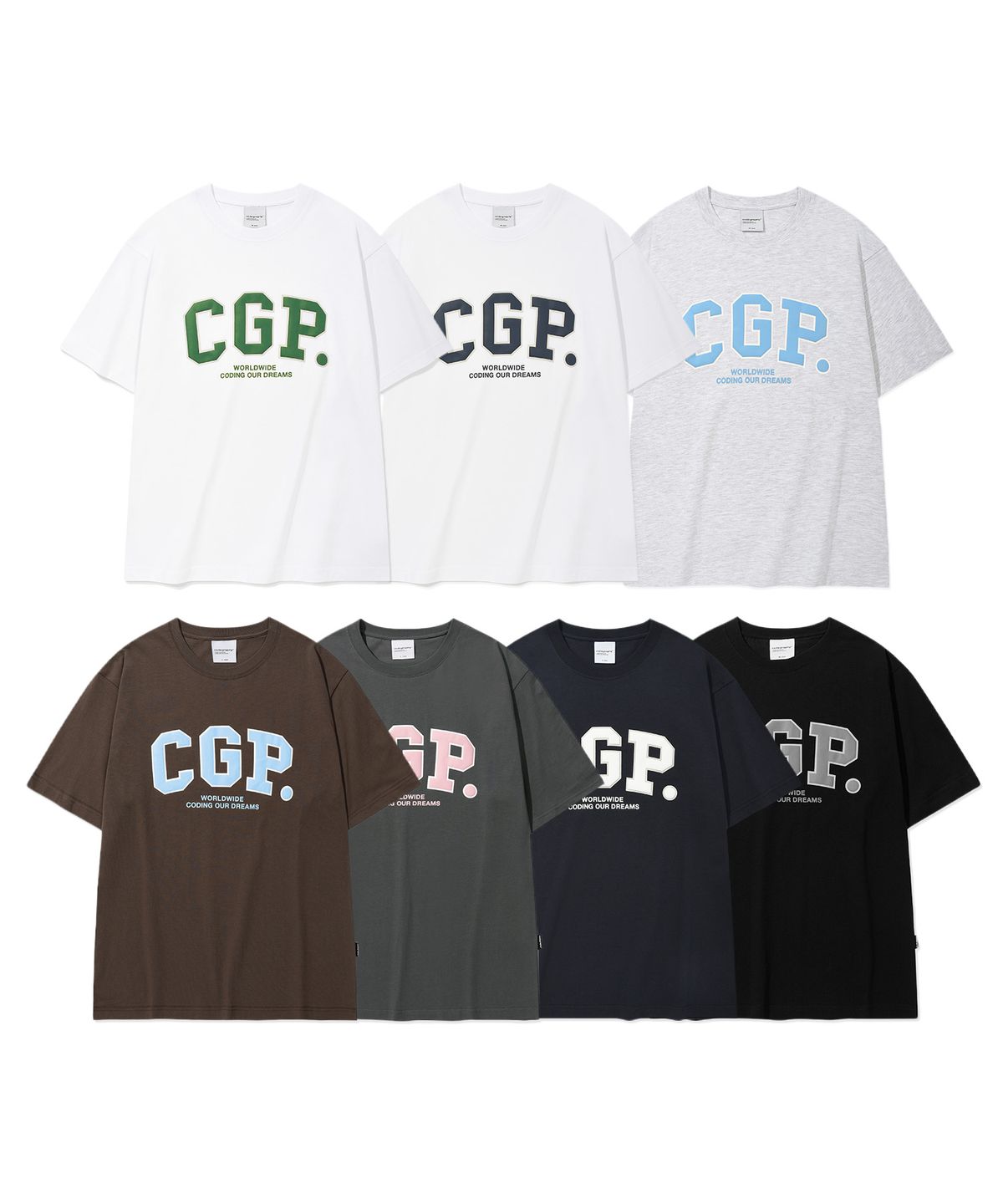 코드그라피(CGP) [2PACK]  CGP 아치 로고 티셔츠